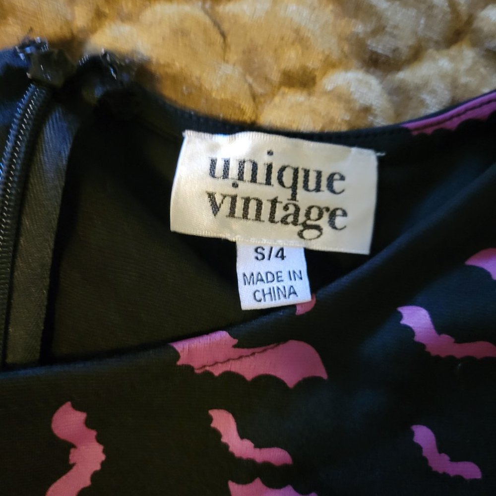 Unique Vintage Bat Silouette Dress - Picture 9 of 10